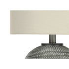 Monarch Specialties 19" H Table Lamp - Grey Resin / Ivory / Cream Shade-Minor assembly is required with illustrated instructions included. made with durable materials and backed with 2-year limited warranty against manufacturer's defects for your satisfaction