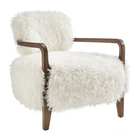 Modway Zinnia Faux Fur Accent Chair - White-Faux Fur Upholstery