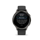 Garmin Venu 4 Smartwatch - 41 mm - Slate with Black Silicone Band-Workout options: Track all the ways you move with more than 80 preloaded GPS and indoor sports apps — including walking, running, cycling, strength training, mobility , mixed session to track multiple activities and more. And get daily suggested workouts based on your workout and recovery data