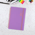 Mead 2027 Small Weekly/ Monthly Planner - 8-1/2" x 6" - Colour Pop Grape - Bilingual-One month per 2 page spread has open daily blocks, a notes section and past/future month reference calendars