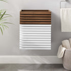 Modway Render 18" Wall-Mount Bathroom Vanity Cabinet - White/Walnut-Walnut Grain Vanity