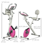 Soozier Foldable Exercise Bike with 8 Level Magnetic Resistance-Smooth and quiet magnetic drive mechanism with a 4 lb (1.6 kg) machine balanced flywheel for stability