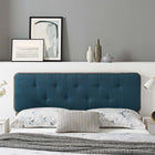 Modway Collins Tufted Fabric and Wood Twin Headboard - Grey Azure-Button Tufted