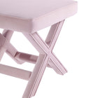 Manhattan Comfort Abigail 20.47" Mid-Century Modern Velvet Upholstered Ottoman Bench - Pink-Stylish X-Crossed Legs