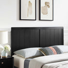Modway Robbie Wood King Headboard - Black-Panel Detail
