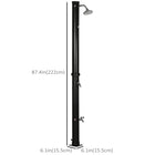 Outsunny 7.3' 5.3 Gallon Solar Heated Shower-Adjust the temperature, water pressure via the faucet, and shower head can be rotated