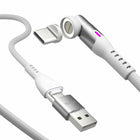 Statik 360 Pro Universal Magnetic Charge/Sync Cable - 6.6 ft - White-Perfect for Apple CarPlay & Android Auto: stream music, listen to podcasts, and use your GPS with ultra-fast 480mb/s data transfer