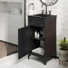 Modway Steamforge 18" Bathroom Vanity - Black-Ceramic Sink Basin