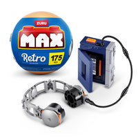 ZURU MAX Build More Premium Retro S2 Building Bricks Collection - Cassette Player-COLLECT THEM ALL: There are 4 different design to collect, build and display! The retro game console, vintage camera, cassette player, and electric guitar!