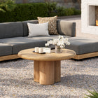 Modway Tori 31" Indoor/Outdoor Round Coffee Table - Travertine-31 Inch Round Tabletop