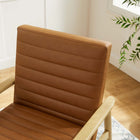 Modway Jensen Vegan Leather Accent Chair - Natural Tan-Padded Foam