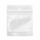 KL Rubber Resealable Polyethylene Bag With White Id Block & Hang Hole - 2 Mil - 3" x 3” - 1000 Pack-Offset lip design with durable zipper for easy opening and secure closure