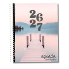 Pomme & Gribouillis General Public Agenda 26-27 Weekly/Monthly Planner - 11-1/2" x 9-1/2" - Nature - English-Several practical pages: personal info, birthdays, gift ideas, payment planning, password log, budgeting, notes, and more 