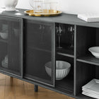 Modway Kurtis 59" Sideboard - Charcoal-Sturdy Wood Legs