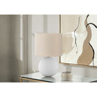 Monarch Specialties 16" H Contemporary Table Lamp - Cream Shade / Cream Ceramic-The easy to use in-line on/off switch on the 6ft transparent cord operates a single bulb (not included) with a maximum outage of 60W/120V to instantly brighten a room