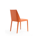 Manhattan Comfort Paris 18" Modern Faux Leather Upholstered Dining Chair - Coral - Set of 4-20.87" L x 23" W x 31.5" H