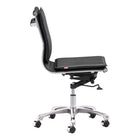 Zuo Lider Plus Armless Office Chair - Black-3 year limited warranty