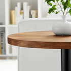 Modway Viva Round Acacia Wood Side Table - Black Light Oak-Modern Silhouette