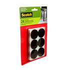 Scotch 1.5" Round Felt Pads - Brown - 24 Pack-5