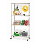 Seville Classics 4-Tier Commercial Shelving - 36" L x 18" W x 72" H - Chrome-Total system capacity on leveling feet: 2,500 lb