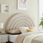 Modway Solana Arched Performance Velvet Full Headboard - Almond-Arch-Shaped Headboard