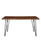 Modway Ardor 60" Live Edge Acacia Wood Acacia Wood Dining Table - Black Walnut-Comfortably Sits 6 People