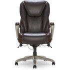 Serta Smart Layers Hensley Big and Tall Executive Chair - Brown-Deep layered body pillows and elevated, padded headrest provide exceptional comfort
