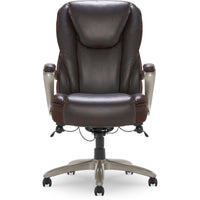 Serta Smart Layers Hensley Big and Tall Executive Chair - Brown-Deep layered body pillows and elevated, padded headrest provide exceptional comfort
