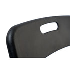 CB Office Tactic Multi-Purpose Armless Stacking Chairs - Black - 4 Pack-Plastic floor glides
