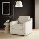 Modway Liora Performance Velvet Armchair - Alabaster-Curved Armrests