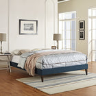 Modway Sharon Fabric Full Bed Frame with Squared Tapered Legs - Azure-Upholstered in Polyester