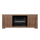 Manhattan Comfort Richmond 60" Modern Fireplace - Black and Brown - Set of 2-Warning: Do Not Touch Hot Surface. Keep Electrical Cords, drapery, furnishings, and Other Combustibles At Least 3 Feet Away From the Front of the Heater, and Away From the Side and Rear. UL. Certified. FCC Certified