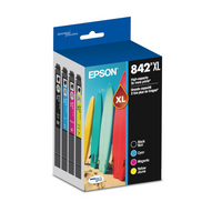 Epson T842 DURABrite Ultra Ink Combo Pack - High Yield - Black/Colour - 4 Pack-Epson printing system is designed to be used exclusively with Epson Genuine Cartridges. Use of non-genuine ink could cause damage not covered under the printer’s limited warranty