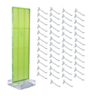 Azar Studio Base Pegboard Floor Stand - 60" x 17" - Green-Includes a T-strip sign holder that can be attached to the top of the pegboard display