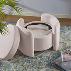 Modway Nebula Upholstered Performance Velvet Ottoman - Pink-Dense Foam Padding