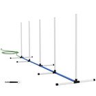 PawHut Dog Agility Equipment 2-Piece Set with Weave Poles - White-2-piece set enhances pet agility training versatility 