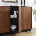 Modway Holden 47" Sideboard - Black Walnut-3 Hinged Doors
