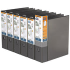 QuickFit Heavy Duty File Binder - Quickload D Ring - 3" - Black - 6 Pack-3 Ring Binder
