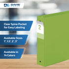 Davis Group Premium Economy Binder - Round Ring - 2" - Lime Green - 6 Pack-Round Ring, Non-Locking