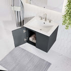 Modway Vitality 24" Bathroom Vanity - Grey/White-Wall-Mount Design