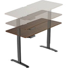 MotionGrey 43" Ergo2 Electric Sit Stand Height Adjustable Standing Desk - Black/Black-Heavy duty motor that allow a weight capacity of up to 176 lb and a synchronized dual lift system, providing a smooth and quiet lifting operation speed of 0.7"/sec and soft 45dB sound of operation