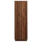 Modway Bulwark 3-Door Wardrobe Closet - Walnut-Assembly Required