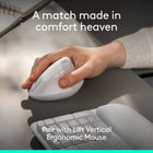 Logitech Wave Keys Wireless Ergonomic Keyboard with Cushioned Palm Rest - Off White-Plastic parts in Wave Keys include certified post-consumer recycled plastic (Graphite: 61%, Off-White: 46%) What’s more, Wave Keys is certified carbon neutral