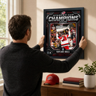 Frameworth Carolina Hurricanes 2026 Stanley Cup Champions: Taylor Hall Shield Design PhotoGlass Framed Photo - 18" W x 22" H-Product-type accurate build: PhotoGlass construction fuses the image to the glass itself and the glass surface wipes clean with a soft dry cloth