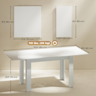 HOMCOM 55"-71" Rectangular Modern Extendable Dining Table for 6-8 - White-Robust MDF with melamine faced ensures durability and easy cleaning