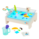 Battat Education Light Box Playset-79-Piece Set: Includes a sensory bin (can be filled with water, sand, or rice), fine motor tools, geometric shapes, colourful bugs, a measuring cup, pattern cards, and transparency sheets
