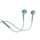 Basic Tech Wired Earbuds with Volume Control And Mic - Sage-Volume control