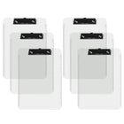 Davis Group Plastic Clipboards - Letter Size - 9" W x 12" H - Clear - 6 Pack-Clipboards are made of tough, durable injection molded plastic and feature smooth edges
