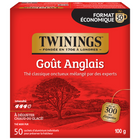 Twinings English Breakfast Black Tea Bags - 50 Pack-Naturally caffeinated black tea with a robust and complex character that can be enjoyed throughout the day