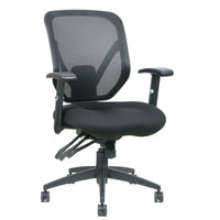 TygerClaw Mesh Back Office Chair, (TYFC2311)-Upholstered in soft and durable Black Mesh